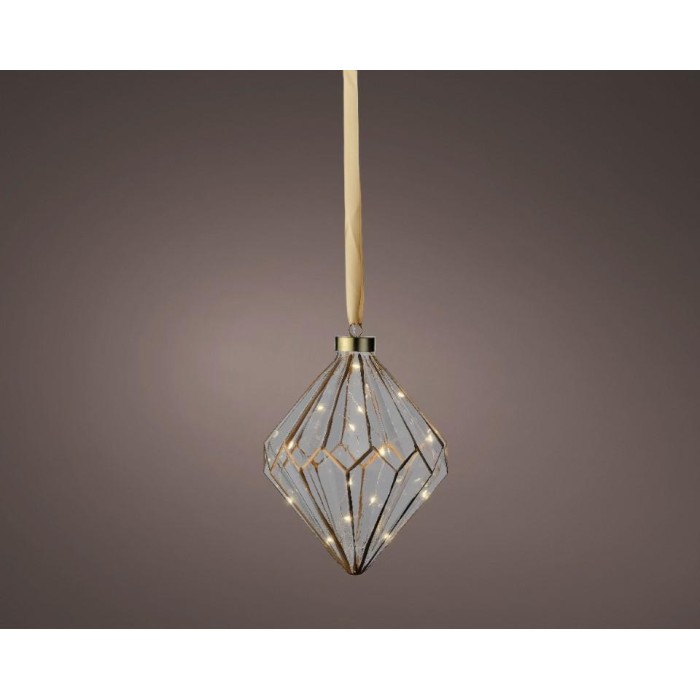 DIAMANTE MICROLED PENDENTE H.20CM. BATTERIA